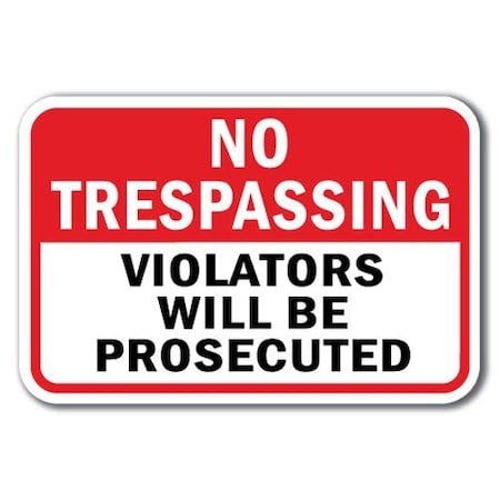 Signmission Safety Sign, 12 in Height, Aluminum, No Tres - No Tres Viola A-1218 No Tres - No Tres Viola